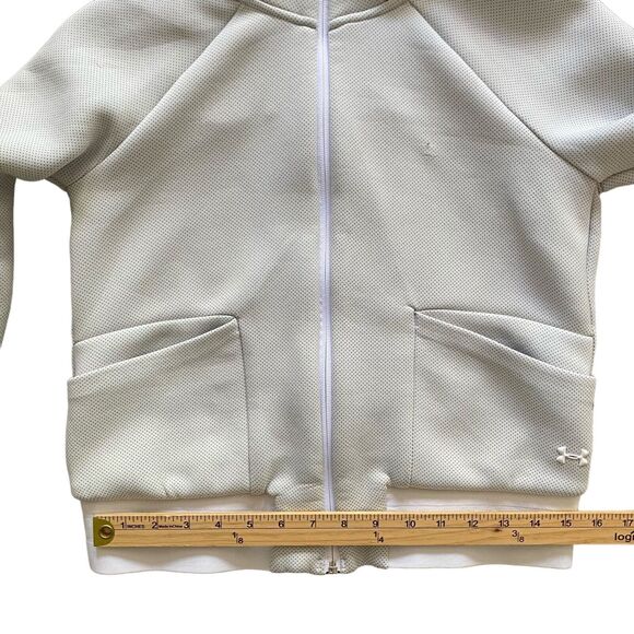 Under Armour Unstoppable Move Hoodie Women's XS Gray Cropped Loose Fitness Warm - Picture 6 of 10